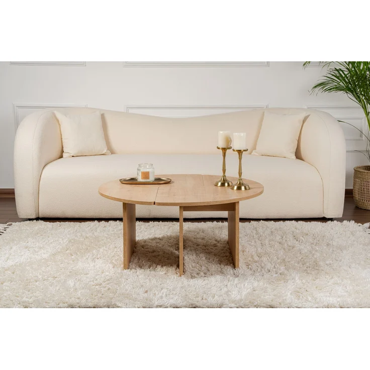 Couchtisch, 'Moira', 41 x 90 x 90, Eiche – Bild 5
