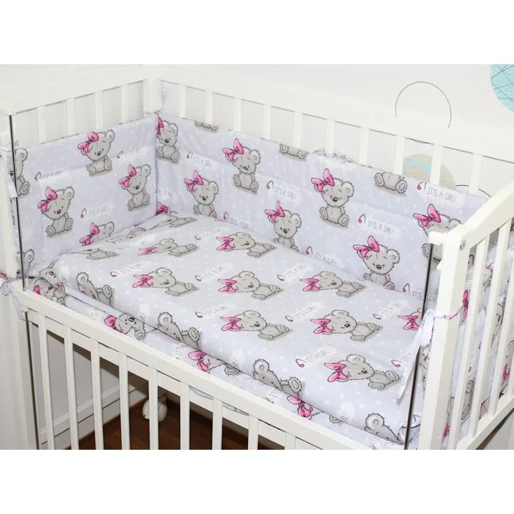 Primawela Beistellbett Baby Bettwäsche für Beistellbett mit Nestchen Spannbettlaken 6 teilig