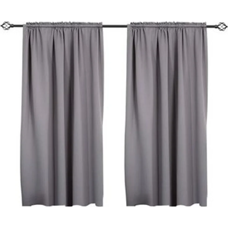 Woltu Gardine (2 St), Kräuselband für Schiene, Thermo-/Verdunklungsvorhang – Bild 6