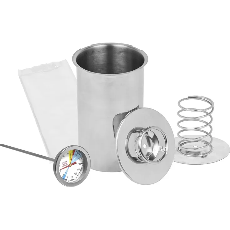 Browin 313115 SET Richtiger Bissen - Schinkenkocher 1,5 kg, Edelstahl, inkl. Thermometer und Beuteln