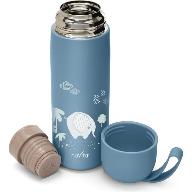 Nuvita 4435 | Thermoskanne für heiße und kalte Speisen | Thermobehälter für warme Lebensmittel | Babynahrungsbehälter | Thermosflasche | Thermosflasche | Thermos | Heiße Speisen | Powder Blue – Bild 3