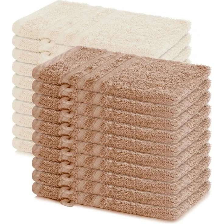 Lavea Waschhandschuh 20er Set Waschhandschuhe, 15 x 21 cm, Elena-Frottierserie, Waschlappen, (20-St), 500 g/m² Frottier, weich & saugstark, pflegeleicht – Bild 4