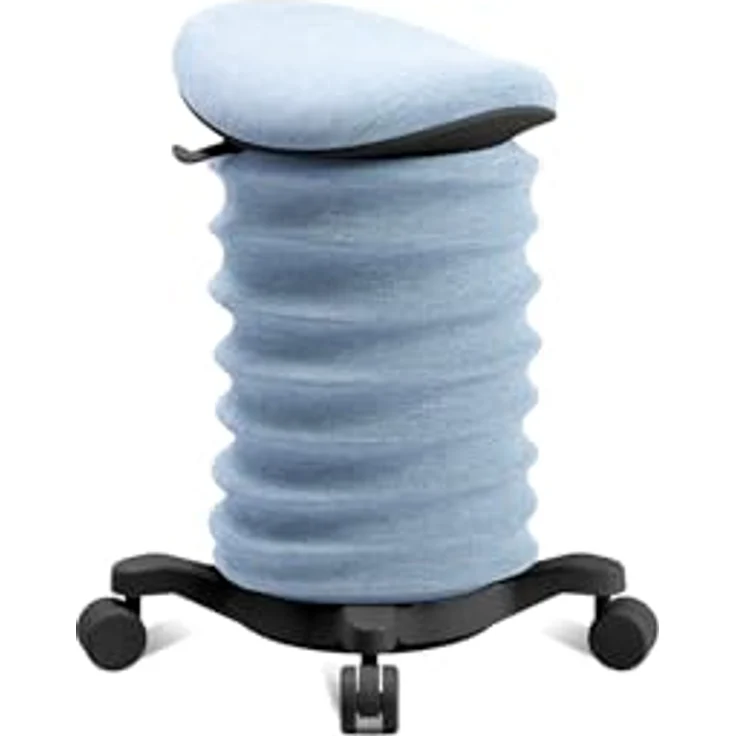 TOPSTAR Sitness 4D mit Rollen AGR-Zertifiziert Dynamischer Sitzhocker schwarz - blau, ergonomischer Bürohocker - höhenverstellbar - stärkt den Rücken - entlastet die Bandscheiben – Bild 2