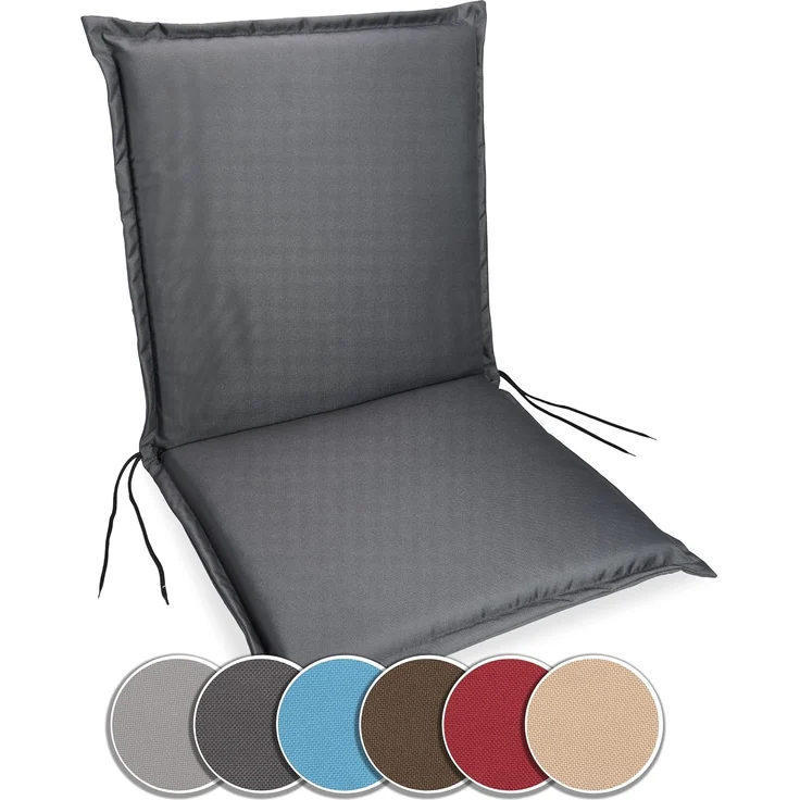 sunnypillow Liegenauflage Niedriglehner Auflage Gartenstuhlauflage, 100 x 50, extra dick 9cm