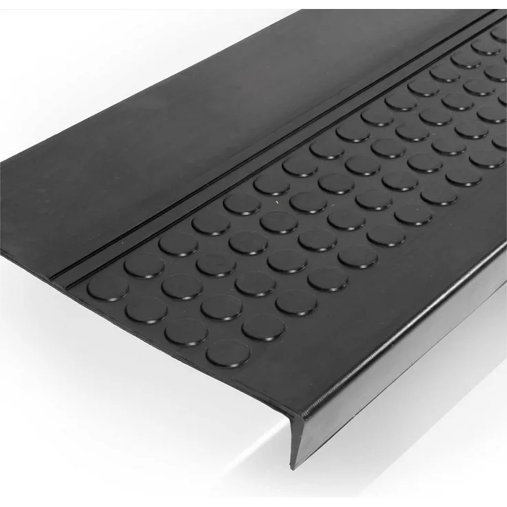 ANRO Stufenmatte Stufenschutz aus Gummi Treppenschutz Treppenmatte, Eckig, mit Coins/ Noppen Größe 30x60cm - rutschischer & anpassbar