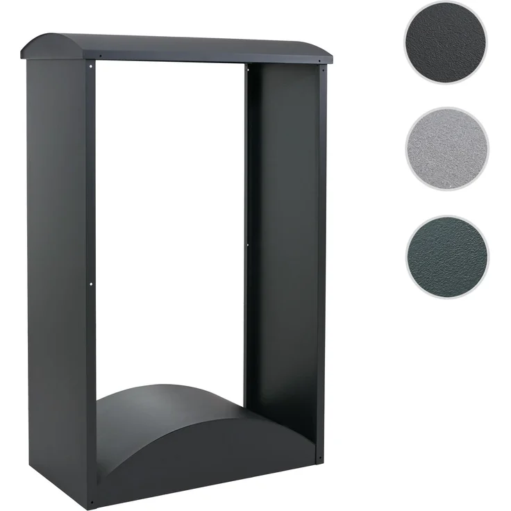 Brennholzlager HWC-P77, Kamin-/Feuerholzregal Holzlager Holzunterstand Outdoor Metall 160x98x50cm ~ anthrazit – Bild 10