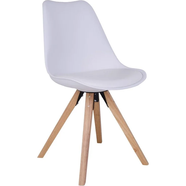 House Nordic Esszimmerstuhl, weiß mit natürlichen Beinen - 2er set – Bild 1