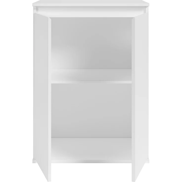 Kommode >Brest< 2 Türen, 1 Boden, in weiß - 60x84x35cm (BxHxT) – Bild 5