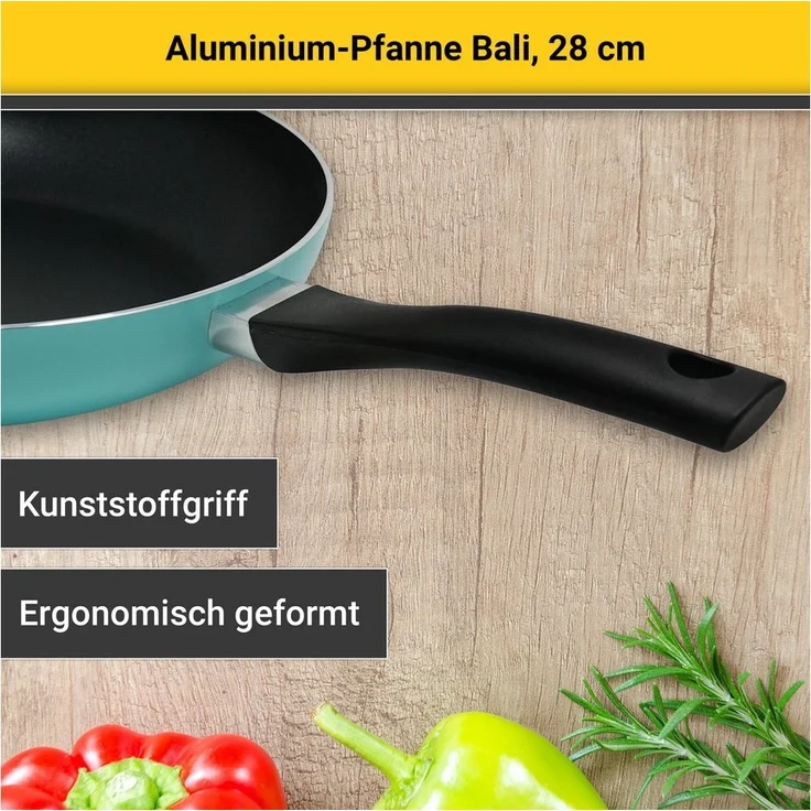 Krüger Bratpfanne Aluminium Pfanne Bali, Aluminium (1-tlg), für Induktions-Kochfelder geeignet – Bild 2