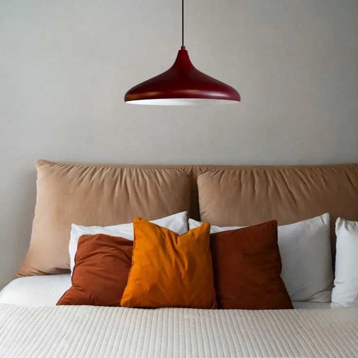 Bamyum Pendelleuchte Bamyum Pendelleuchte Durchmesser 35 cm E27 Metall Moderne Lampe, ohne Leuchtmittel