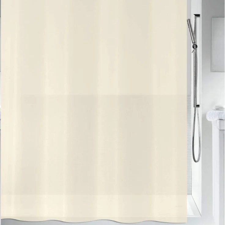 Duschvorhang BIO Breite 180 cm, Anti-Schimmel Plastik-Duschvorhang, PEVA, 180x200 cm, 100% wasserdicht, waschbar, sand – Bild 1