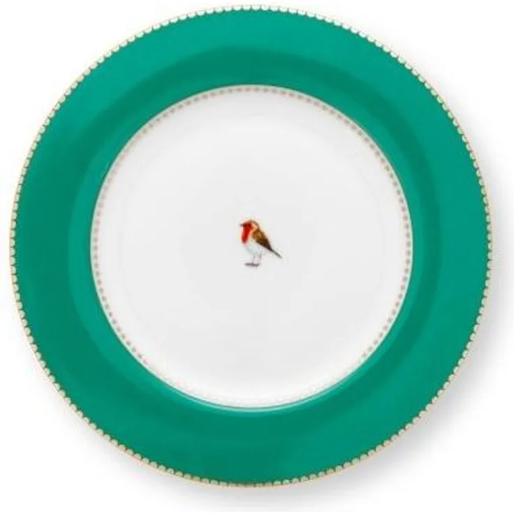 Pip Studio Dessertteller Love Birds Emerald Grün (17 cm) 51.001.462