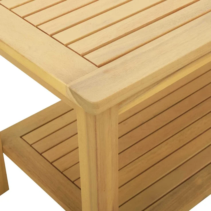 vidaXL Beistelltisch Öl-Natur 90 x 50 x 45 cm Massivholz Akazie 42026803 – Bild 8