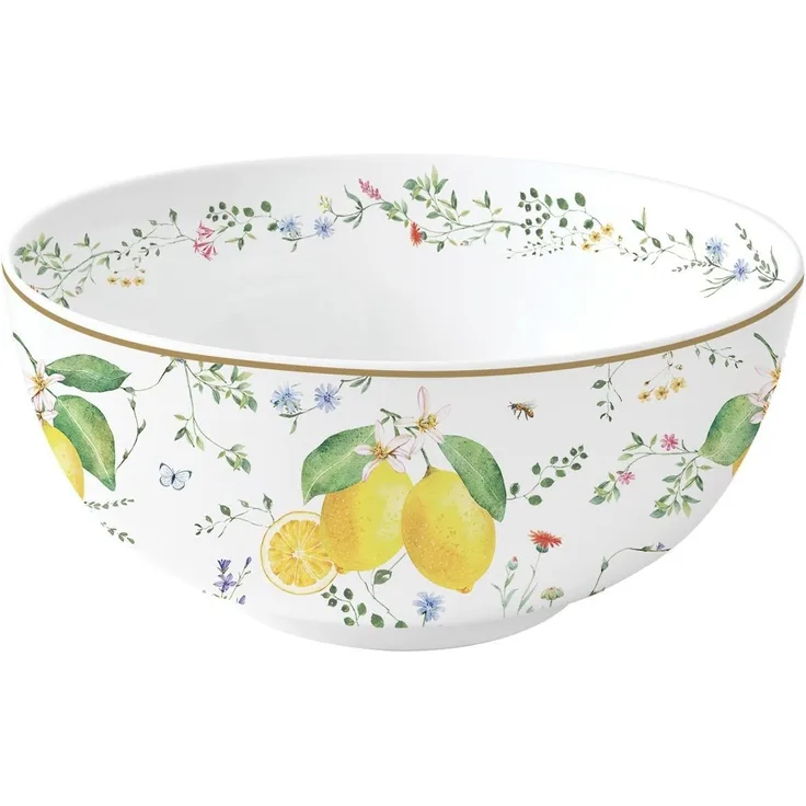 EasyLife Servierschale Fleurs et Citrons, Spülmaschinengeeignet