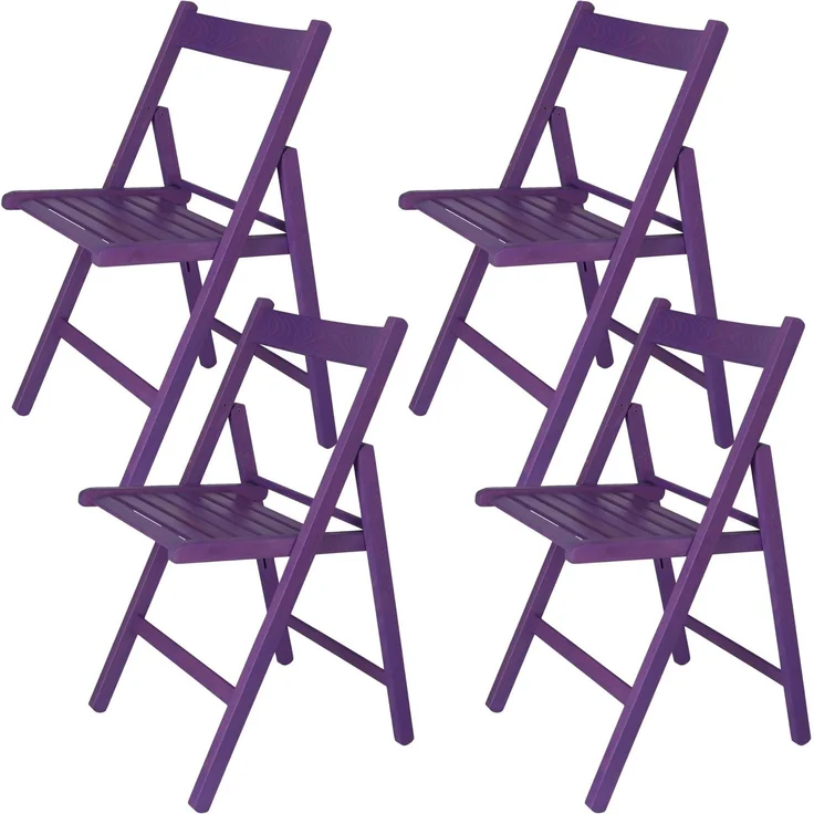 ARANAZ S.L. MANUFACTURAS DE LA MADERA Klappstuhl, Buchenholz, Lila, 43 x 47 x 79 cm
