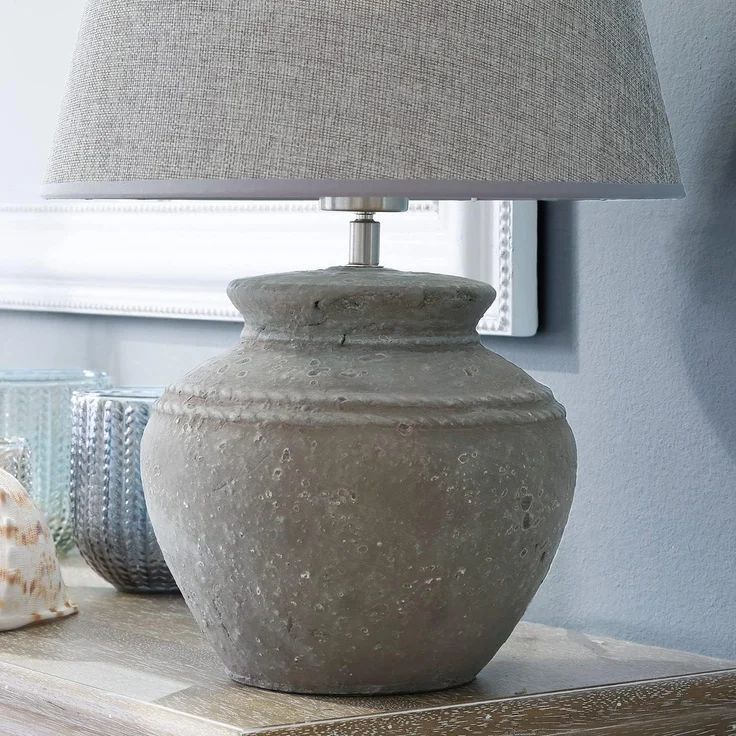 Mirabeau Tischleuchte Tischlampe Cleveland grau – Bild 6