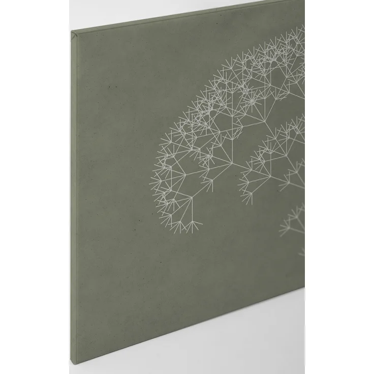 Leinwandbild Geometrisch Grün Weiß 90x60 DD120407 Wandbild Leinwand Modern – Bild 2