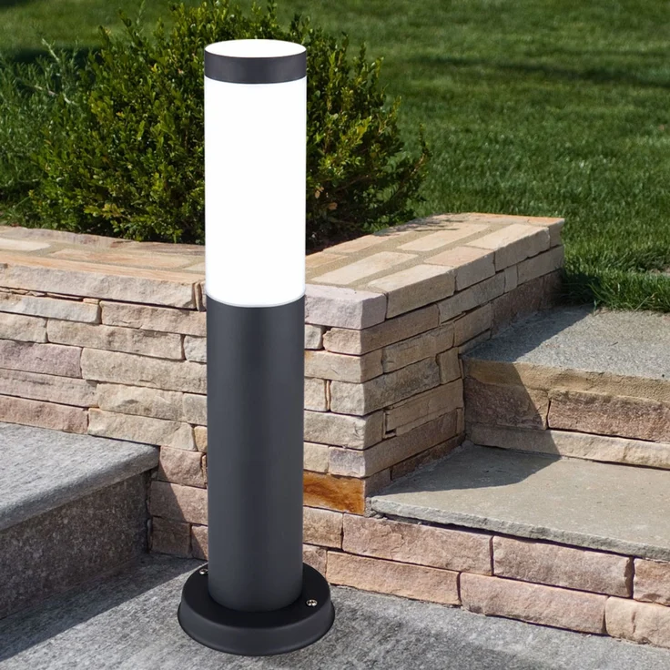 4er Set Sockelleuchte, Edelstahl anthrazit, Höhe 45 cm – Bild 8