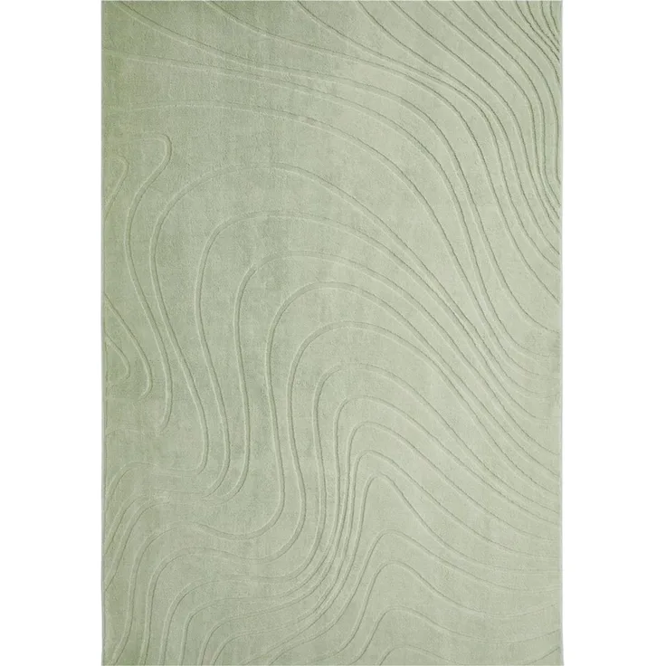 Andiamo Teppich Dale, rechteckig, Höhe: 10 mm, Uni Farben, Hoch-Tief-Struktur, Carving-Effekt, Wohnzimmer
