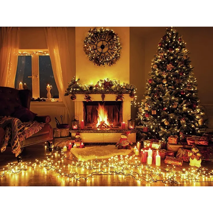 Lichterkette LED Cluster Büschelkette 560LED Beleuchtung Netzbetrieb warmweiß