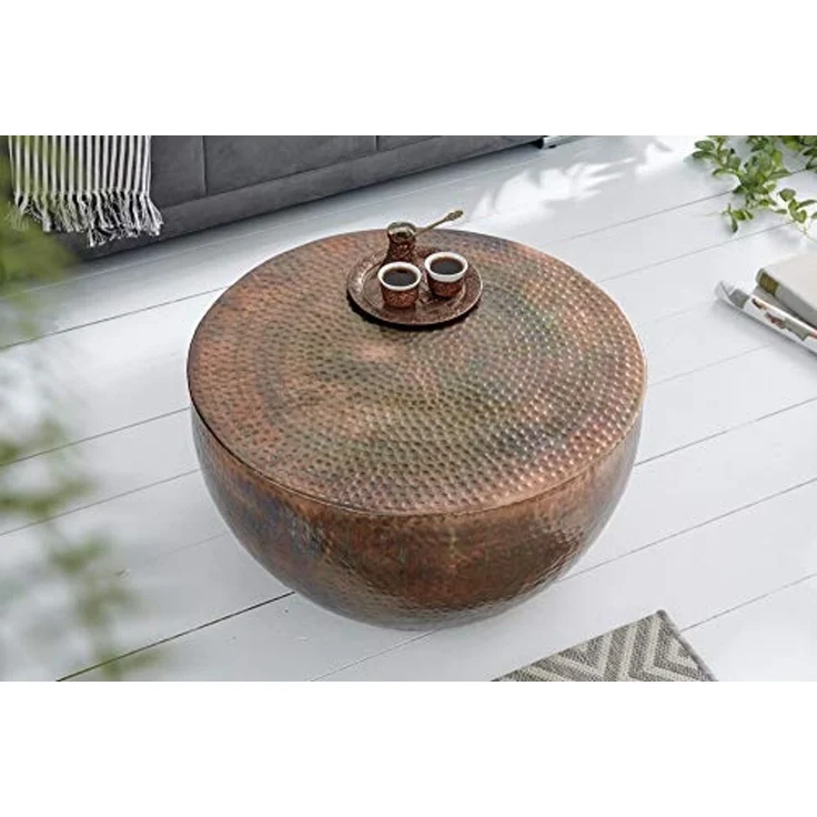 riess-ambiente Couchtisch ORIENT II Ø60cm kupfer geflammt (1-St), Wohnzimmer · Metall · rund · Hammerschlag Design · Handarbeit – Bild 4