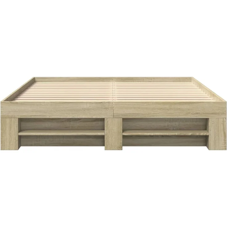 vidaXL Bettgestell ohne Matratze Sonoma-Eiche 160x200 cm Holzwerkstoff 3295459 – Bild 5