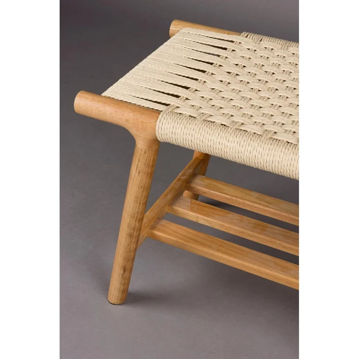 Sitzbank Kintaro aus Eiche | Japandi-Design mit Seilgeflecht – Bild 5