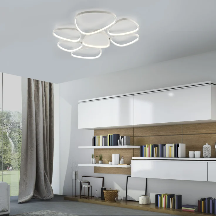 JUST LIGHT Deckenleuchte PEBBLES, Dimmfunktion, LED fest integriert, Warmweiß, LED, dimmbar, Switchmo, Memory, nach Trennung vom Netz – Bild 6