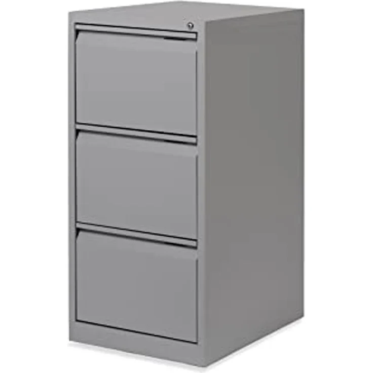Rocada | Metall-Ordner für Hängemappen | Aktenschrank für Büromöbel | 3 Schubladen | abschließbare Schränke | 47 x 62 x 102 cm - Grau – Bild 1