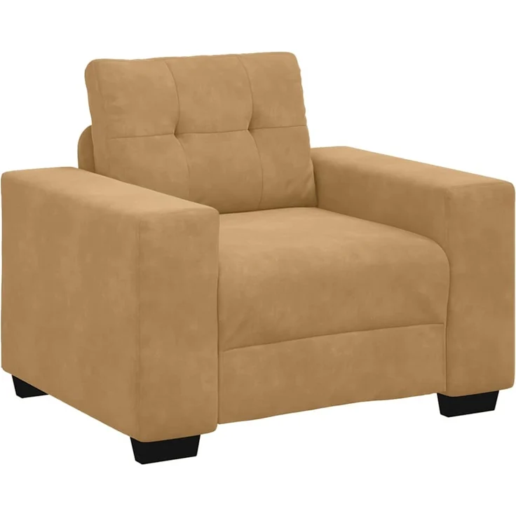 vidaXL Sessel Braun 100x78x80 cm Samt 4105105 – Bild 2