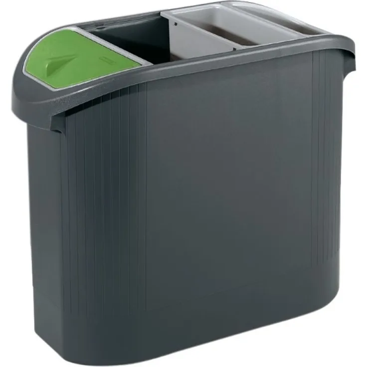 Exacompta Papierkorb Top Line Öko 26L schwarz/anthrazit