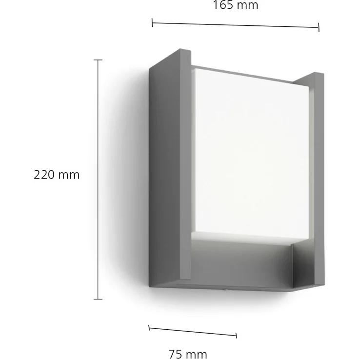 Philips LED Außenwandleuchte Arbour anthrazit warmweiß – Bild 4