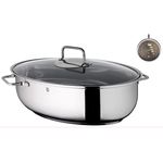 WMF Bräter oval mit Glasdeckel und Thermometer