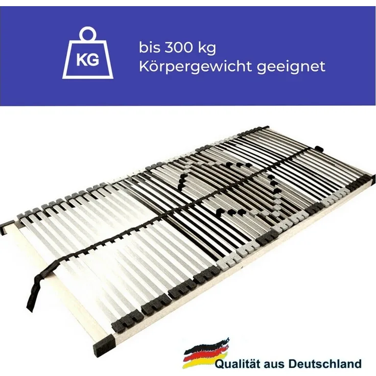 Benninger Bettsysteme extra stabiler 42 Leisten Lattenrost, starres Kopf- und Fußteil, 90x200 cm