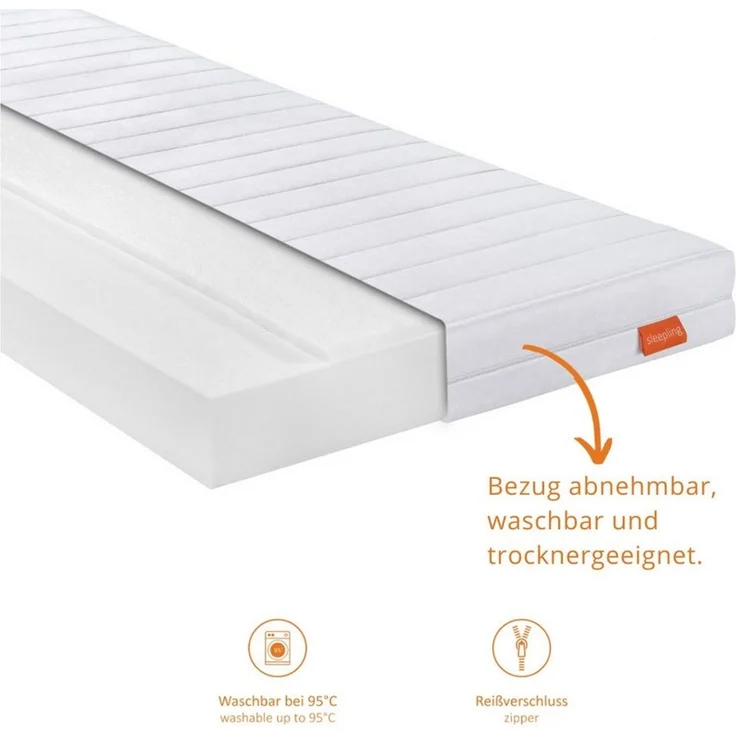 Komfortschaummatratze Basic 40, sleepling, 15 cm hoch, für Allergiker geeignet – Bild 3