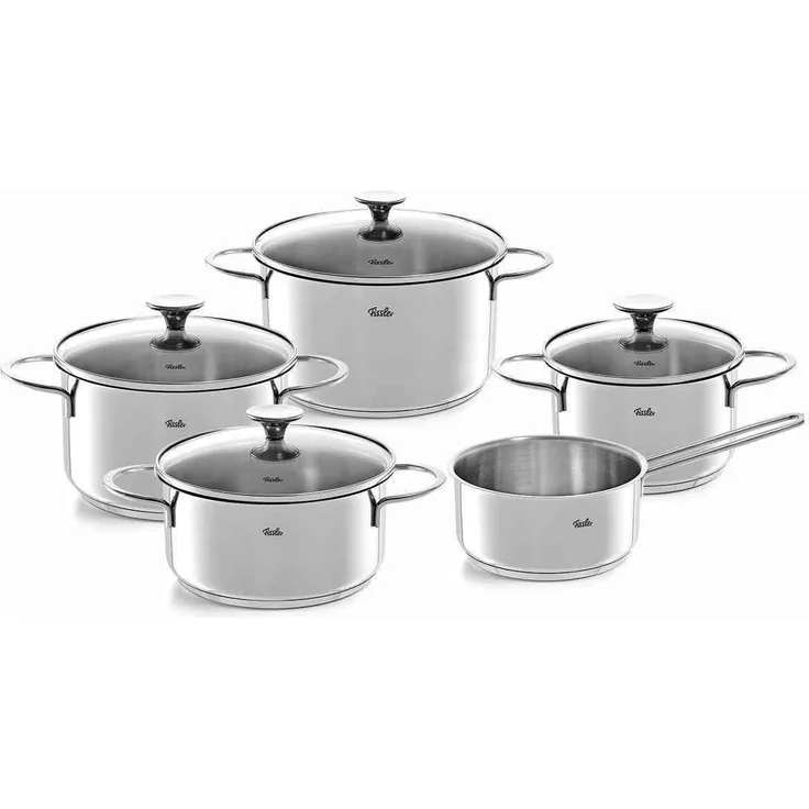 Fissler Topfset Copenhagen 5-tlg. Mit Stielkasserolle, Edelstahl 18/10, 040-114-05-000