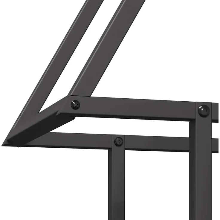 vidaXL Brennholzregal Schwarz 50x25x60 cm Kaltgewalzter Stahl 864311 – Bild 6