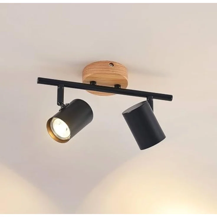 Lindby Deckenleuchten Xiomara, Metall, Schwarz IP20, 2 x 8 W LED – Bild 4