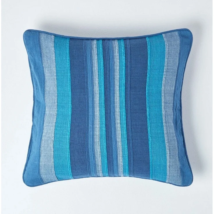 Homescapes Kissenhülle Kissenbezug Morocco in Blau, 100% Baumwolle, 45x45 cm – Bild 5