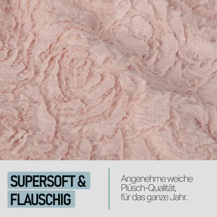 Bestlivings Kuscheldecke mit Kapuze 130 x 180 cm in Rose für Kinder und Erwachsene, TV-Decke, Sherpa Decke in Felloptik – Bild 3