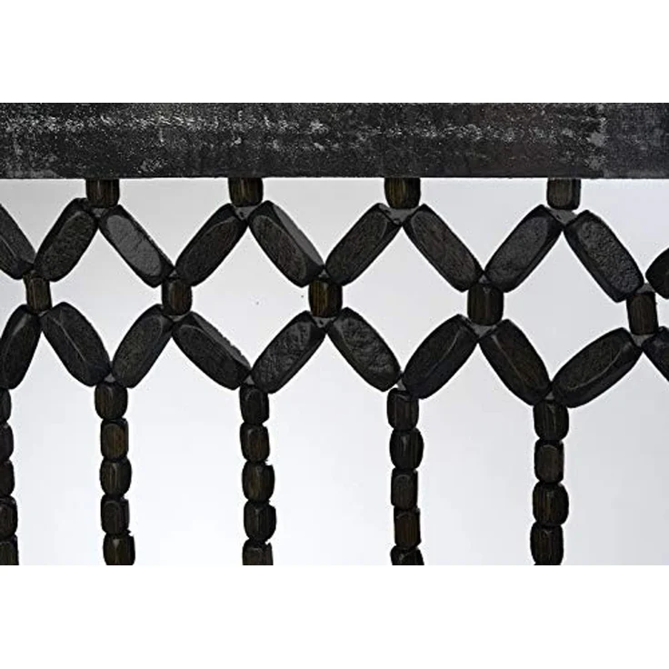 Kobolo Türvorhang Holzperlenvorhang WOOD 200 cm (1 St), Ösen, transparent – Bild 5