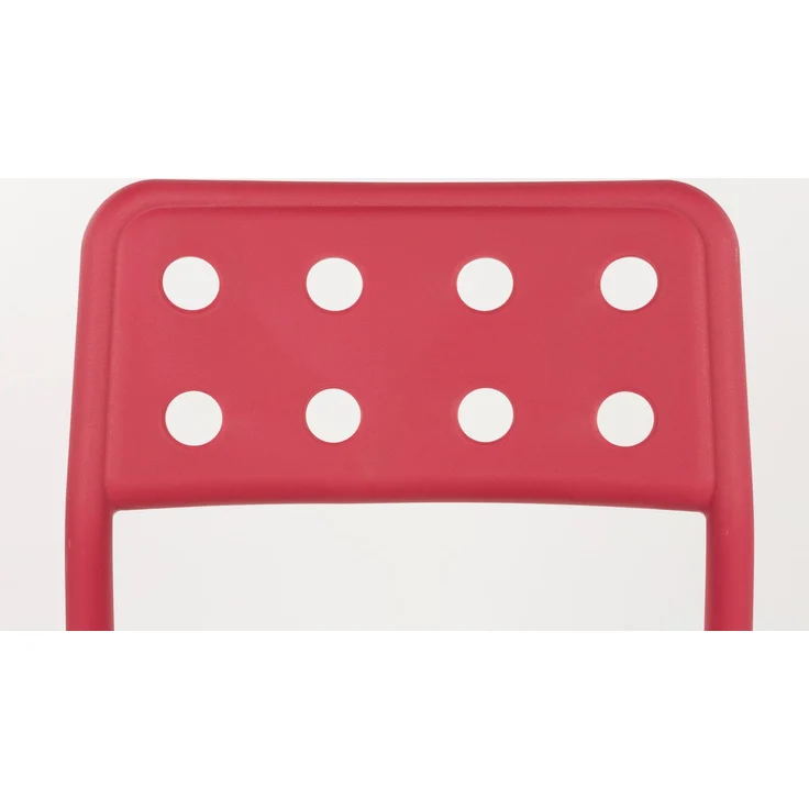 Gartenstuhl Serra im 4er-Set, Rot aus Kunststoff für Balkon & Terrasse 45,5x53x80 cm – Bild 5