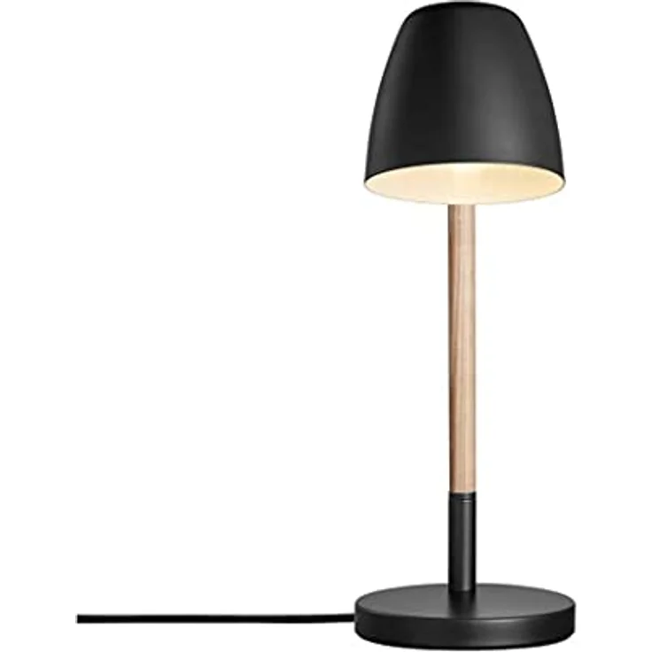 Nordlux THEO Tischlampe, schwarz Holz, GU10 mit Kabelschalter, schwenkbar, 33x15x42,7cm – Bild 2