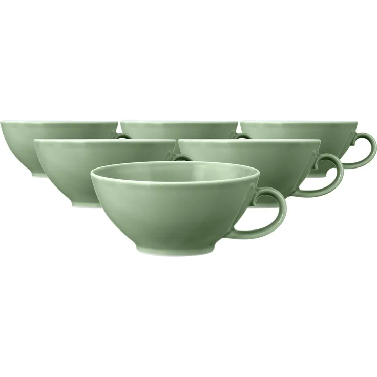 Seltmann Weiden Beat Color Glaze Teetasse 140 ml 6er Set - Salbeigrün