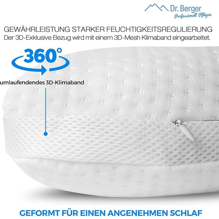 Dr. Berger Kopfkissen Schmetterlings-Kissen, Vorbeugung von Nackenschmerzen, für Allergiker geeignet – Bild 2