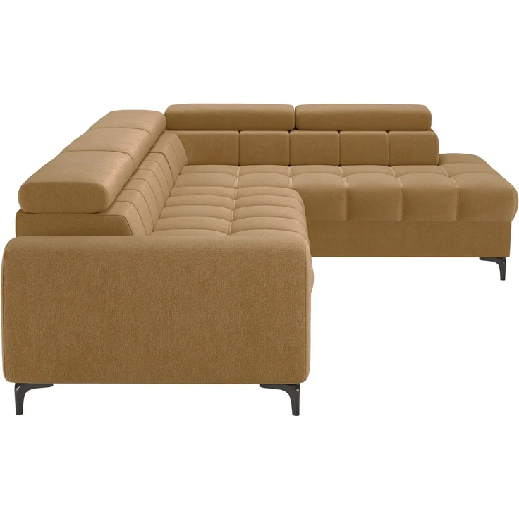 Selsey 'Arellio' Ecksofa rechts mit Schlaffunktion, L-Form, mit Bettkasten, Chenille Senfgelb, 268 cm – Bild 7