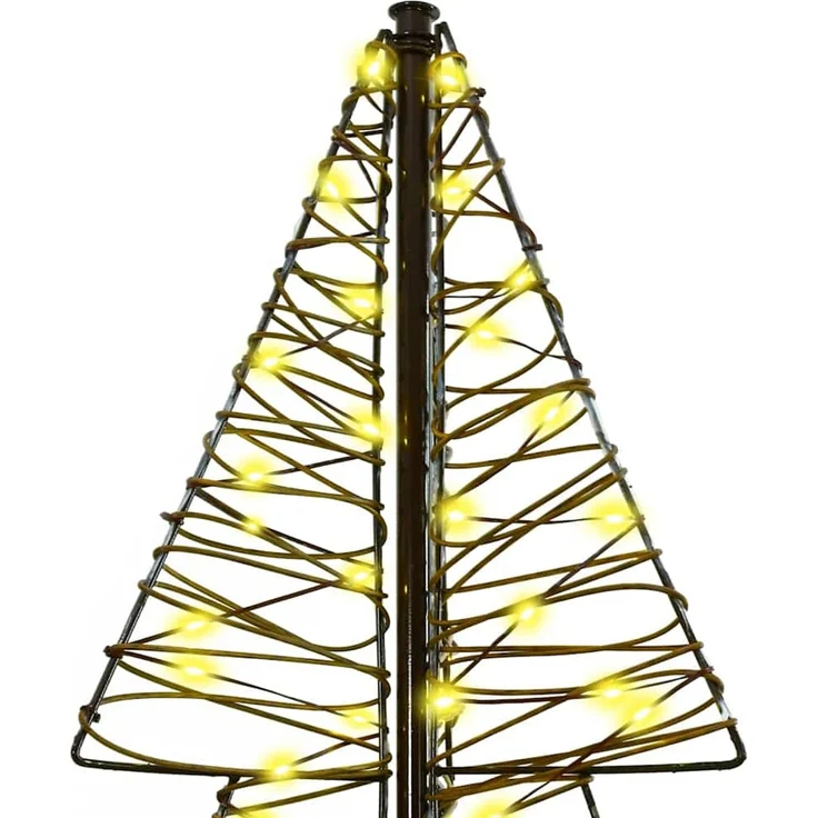 vidaXL Weihnachtsbaum Warmes Weiß 180 cm Rattan 240 LEDs 42019222 – Bild 6
