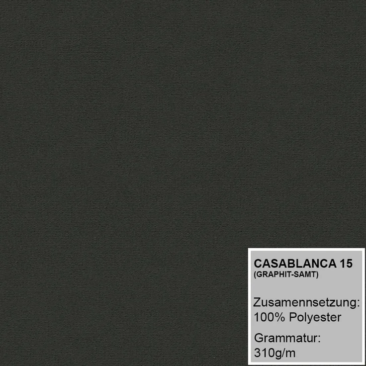Ecksofa MODENA 320 cm x 185 cm – Stoff: CASABLANCA Graphit 15 Farbe: Dunkelgrau – Bild 5