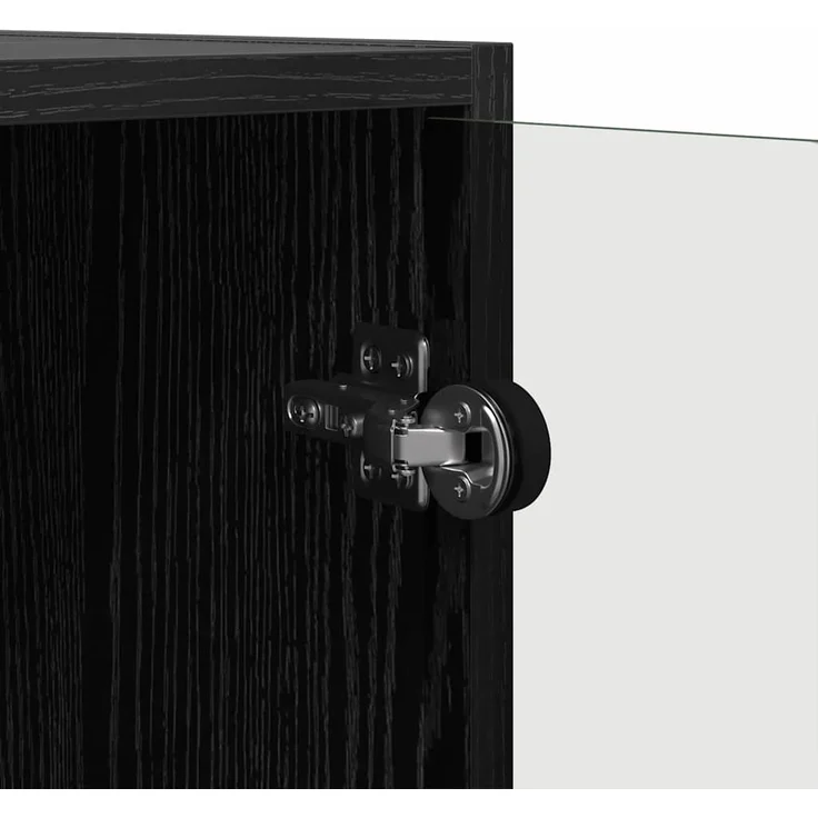 vidaXL Seitenschrank Schwarz Eichen-Optik 68 x 37 x 75,5 cm 886248 – Bild 8
