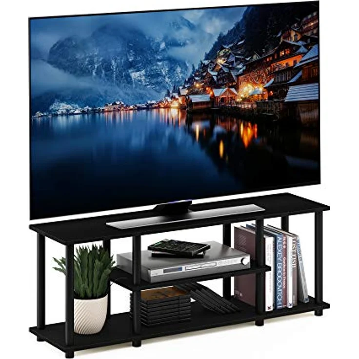 Furinno Entertainment/TV-Regal mit unterschiedlichen Ablageflächen, Walnuss, 29. 72x29. 72x41. 15 cm – Bild 2